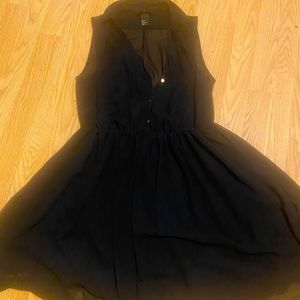 H&M sheer black dress with underneath liner sz 8